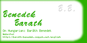 benedek barath business card